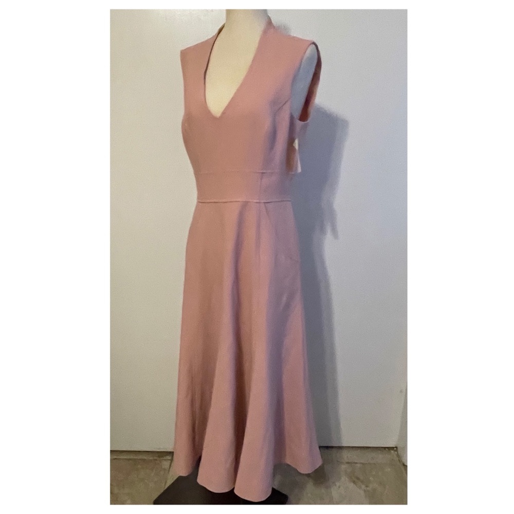 Eliza J Blush Rose V Neck Midi Dress